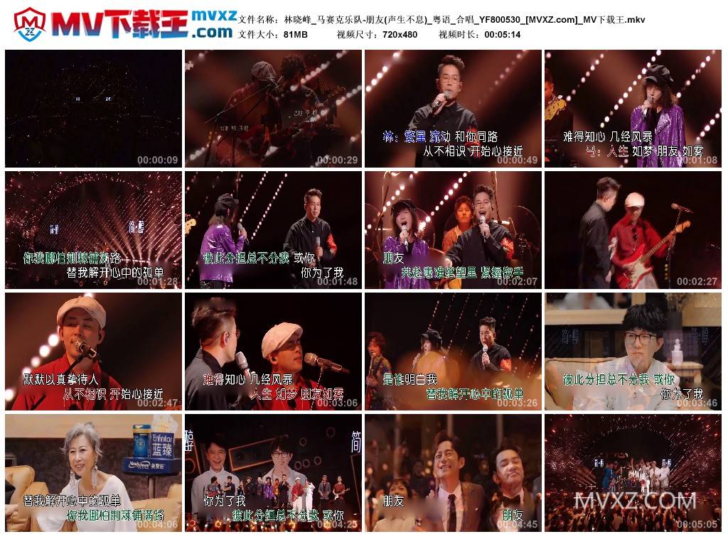 林晓峰_马赛克乐队-朋友(声生不息)_粤语_合唱_YF800530